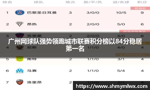 广州网球队强势领跑城市联赛积分榜以84分稳居第一名